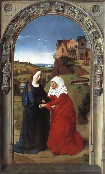 The Visitation c. 1445 Oil Painting by Dieric the Elder Bouts