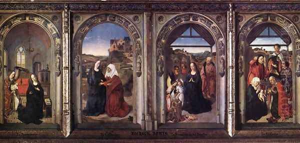 Triptych of the Virgin c. 1445 Oil Painting by Dieric the Elder Bouts