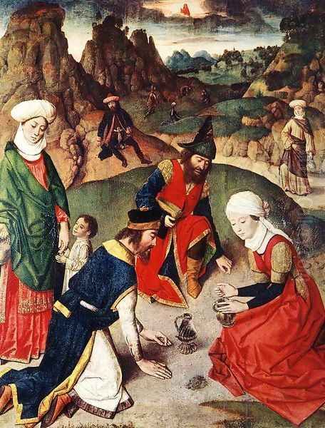 The Gathering of the Manna 1464-67 Oil Painting by Dieric the Elder Bouts