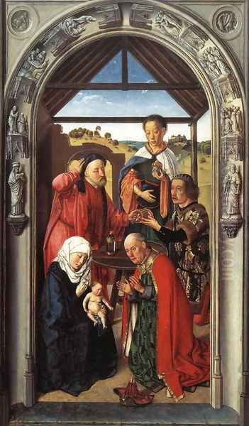 Adoration of the Magi c. 1445 Oil Painting by Dieric the Elder Bouts