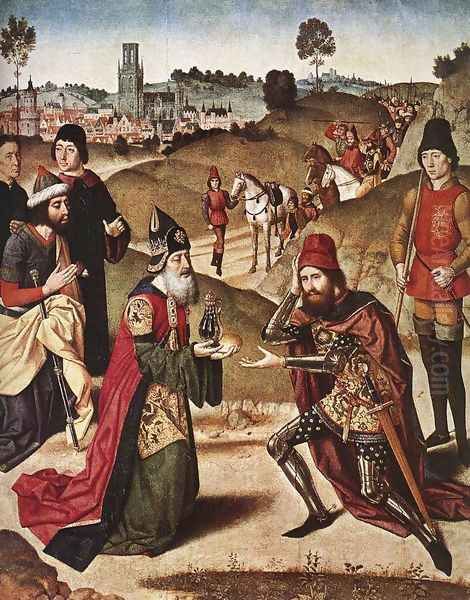 The Meeting of Abraham and Melchizedek 1464-67 Oil Painting by Dieric the Elder Bouts