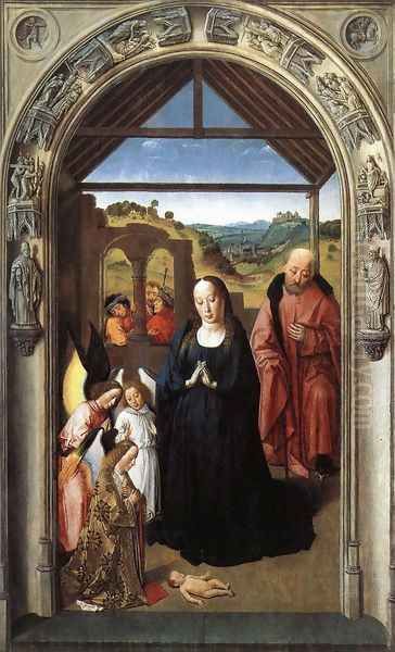 Nativity c. 1445 Oil Painting by Dieric the Elder Bouts