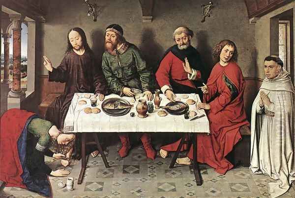 Christ in the House of Simon 1440s Oil Painting by Dieric the Elder Bouts