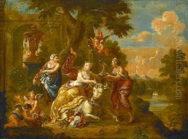 The Rape Of Europa Oil Painting by Jan Pieter Ykens