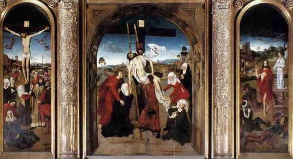 Passion Altarpiece (central) c. 1455 Oil Painting by Dieric the Elder Bouts