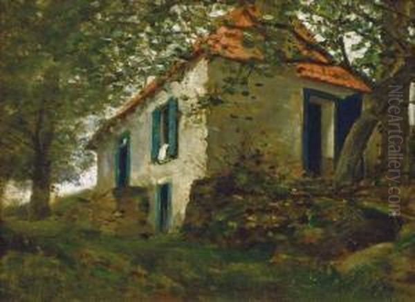 Maison Dans La Campagne Oil Painting by Edmond Charles Jos. Yon