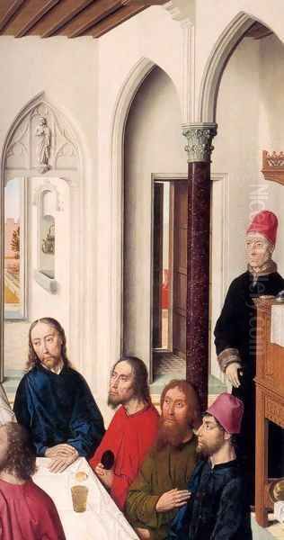 The Last Supper (detail) 2 Oil Painting by Dieric the Elder Bouts