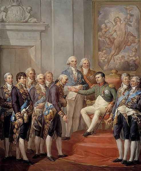 Napoleon Proclaims the Constitution of the Duchy of Warsaw Oil Painting by Marcello Bacciarelli