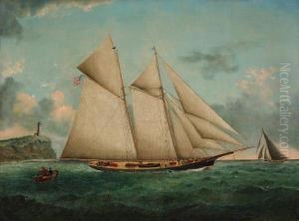 Sailing By The Lighthouse Oil Painting by William Gay Yorke