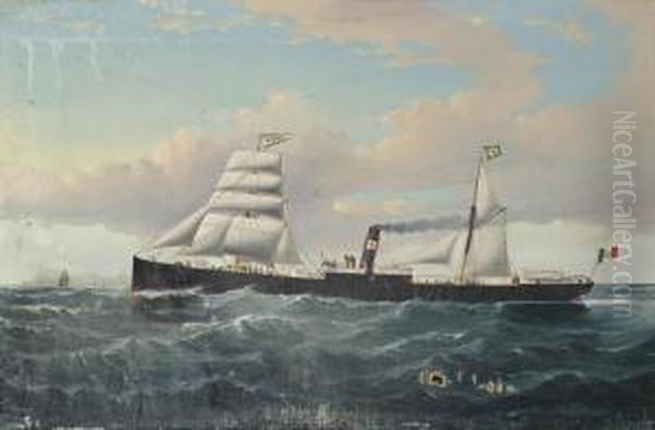 The Italian Steamship Oil Painting by William Howard Yorke