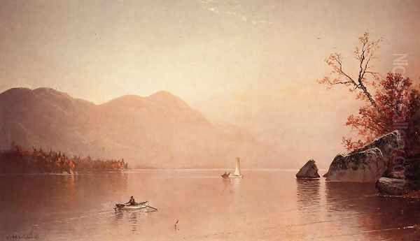 Autumn Mist, Lake George, New York Oil Painting by Alfred Thompson Bricher