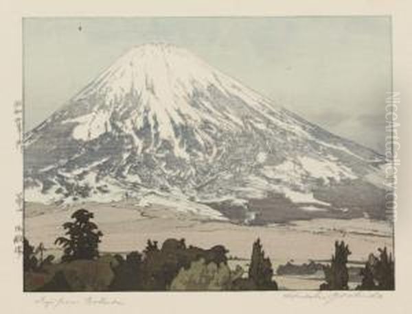 Fujisan Gotenba/fuji From Gotenba Oil Painting by Hiroshi Yoshida