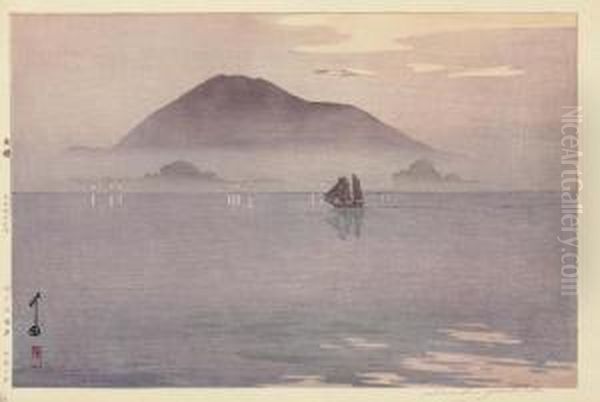 Evening After Rain Oil Painting by Hiroshi Yoshida