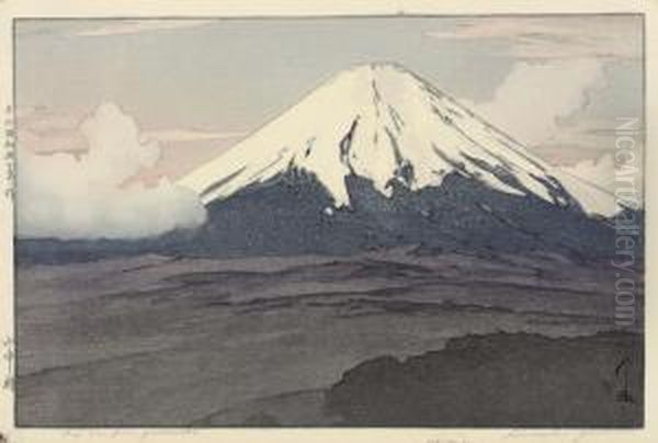 Fujisan From Yamanaka Oil Painting by Hiroshi Yoshida