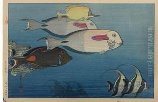 Fishes Of Honolulu Oil Painting by Hiroshi Yoshida