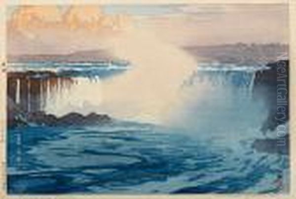 Niagara Falls 
United States Oil Painting by Hiroshi Yoshida