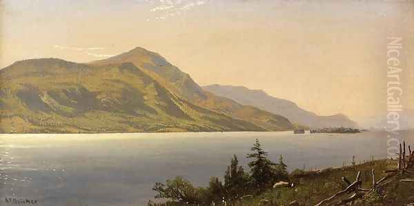 Tontue Mountain, Lake George (or Tongue Mountain, Lake George) Oil Painting by Alfred Thompson Bricher