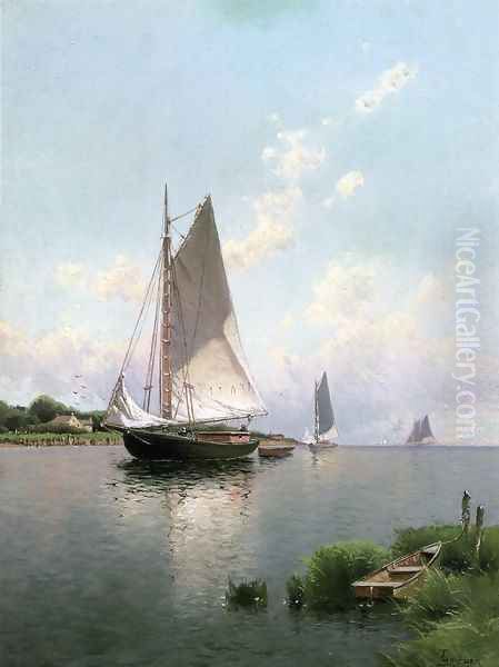 Blue Point, Long Island Oil Painting by Alfred Thompson Bricher