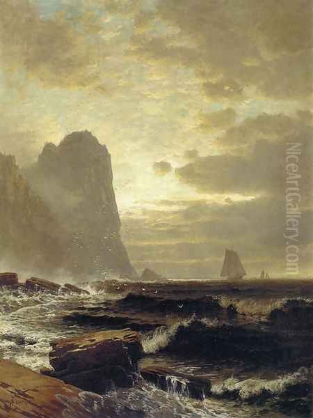 At the South Head, Grand Manan Oil Painting by Alfred Thompson Bricher