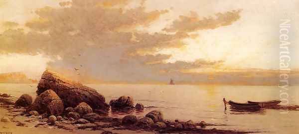 Sunset Oil Painting by Alfred Thompson Bricher