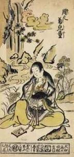 Shu No Kikujido (the Chrysanthemum Boy Oil Painting by Tamura Yoshinobu