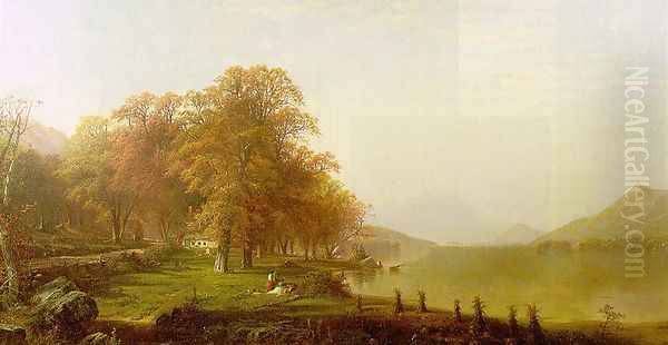 Lake George 1868 Oil Painting by Alfred Thompson Bricher