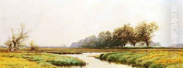 Newburyport Marshes Oil Painting by Alfred Thompson Bricher