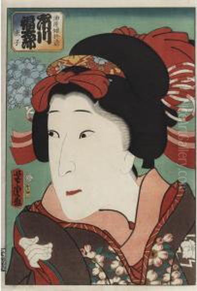 Lady Oil Painting by Utagawa Yoshitora