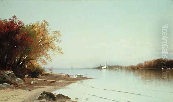 Narragansett Bay, Autumn, Rhode Island Oil Painting by Alfred Thompson Bricher