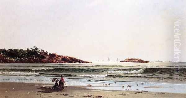 Indian Rock, Narragansett Bay Oil Painting by Alfred Thompson Bricher