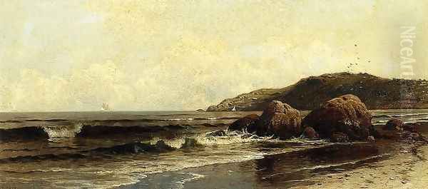 Breaking Surf Oil Painting by Alfred Thompson Bricher