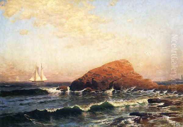 Little Bass Rock, Narragansett, RI Oil Painting by Alfred Thompson Bricher