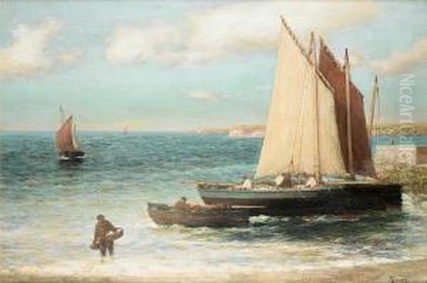 Outside The Harbour, Largo, Fife Oil Painting by Alexander Young