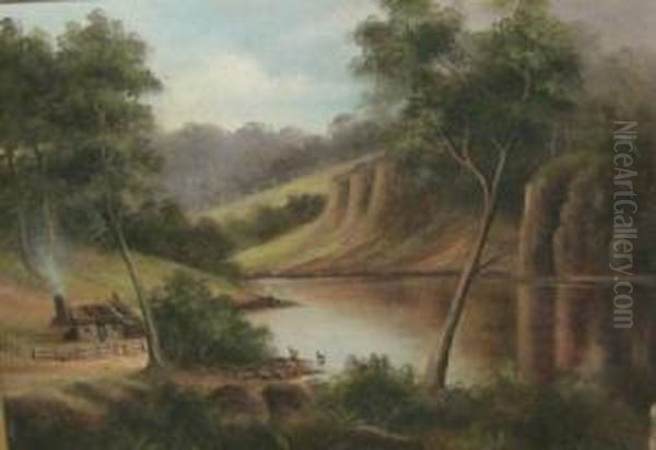 Warragamba River Oil Painting by Charles Young