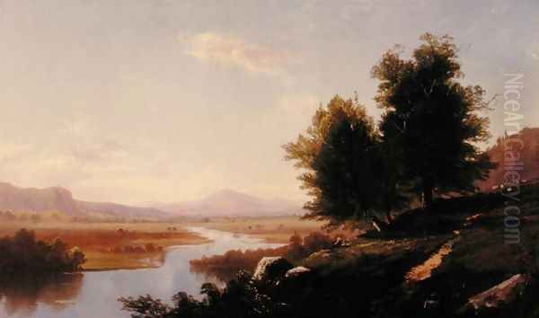 Saco River, Mount Washington, 1861 Oil Painting by Alfred Thompson Bricher