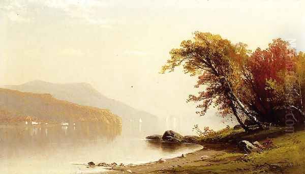 Autumn on the Lake Oil Painting by Alfred Thompson Bricher