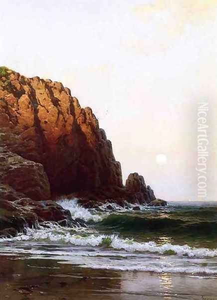 Moonrise, Coast of Maine Oil Painting by Alfred Thompson Bricher