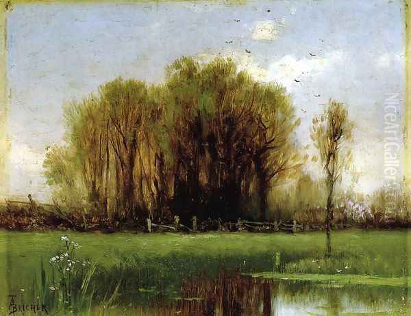 Landscape with Water Oil Painting by Alfred Thompson Bricher