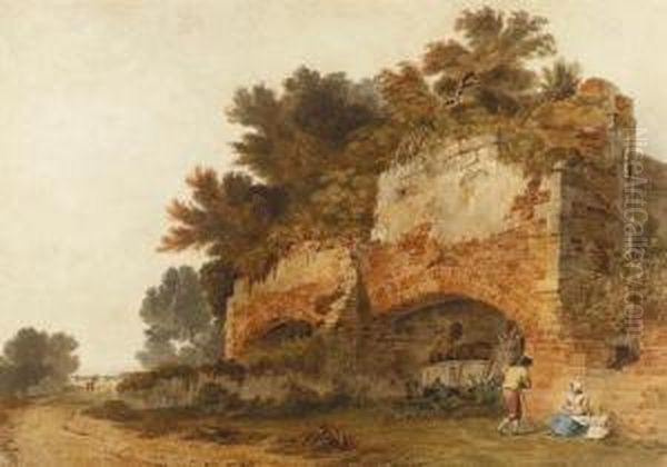 Ruins At Hangham, Near Handcross, Sussex Oil Painting by Tobias Young