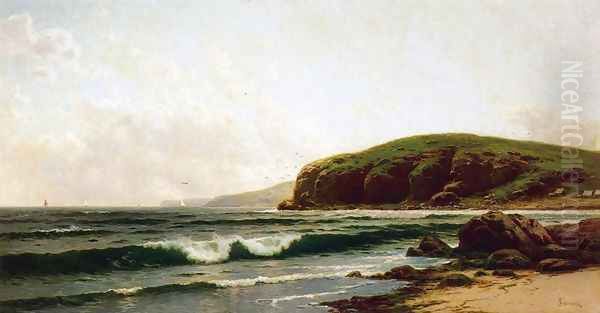 Headlands and Breakers - Grand Manan Maine Oil Painting by Alfred Thompson Bricher