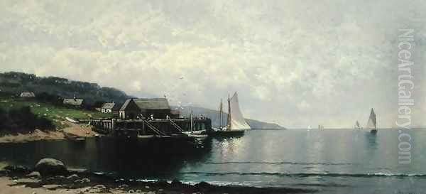 The Landing, Bailey Island, Maine, c.1907 Oil Painting by Alfred Thompson Bricher