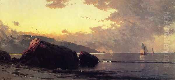 Sunset, Bailey Island Oil Painting by Alfred Thompson Bricher