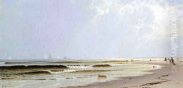 Newport Beach Oil Painting by Alfred Thompson Bricher