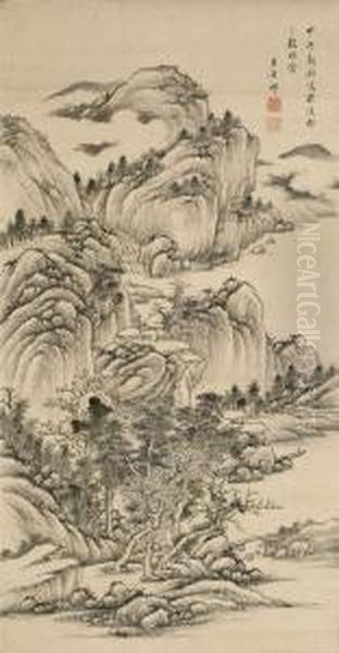 Landschaft Oil Painting by Wang Yuanqi