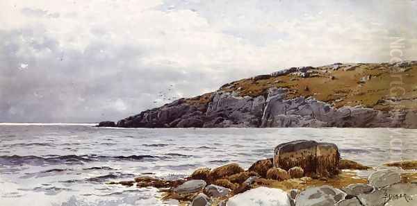 Rocky Coastline Oil Painting by Alfred Thompson Bricher