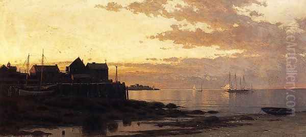 Sunset over the Bay Oil Painting by Alfred Thompson Bricher