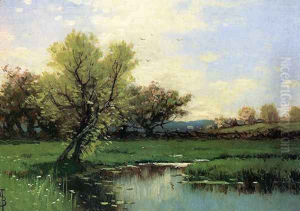 Springtime Oil Painting by Alfred Thompson Bricher