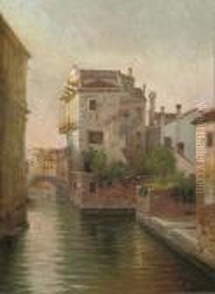 Rio Di Sant'agostin, Venice Oil Painting by Gustav Zaak