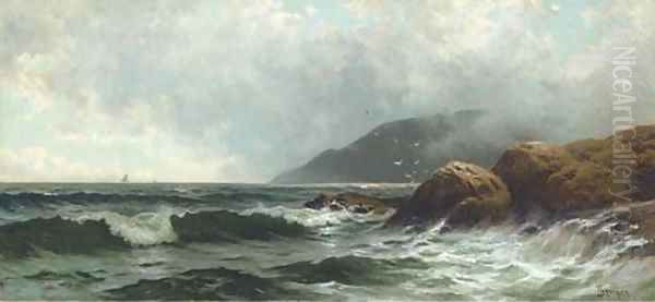 Rocky Coastline 2 Oil Painting by Alfred Thompson Bricher