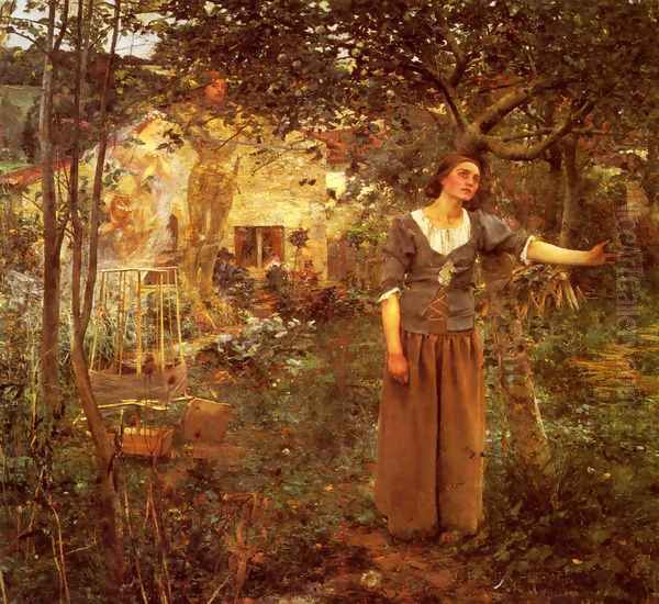 Joan Of Arc Oil Painting by Jules Bastien-Lepage